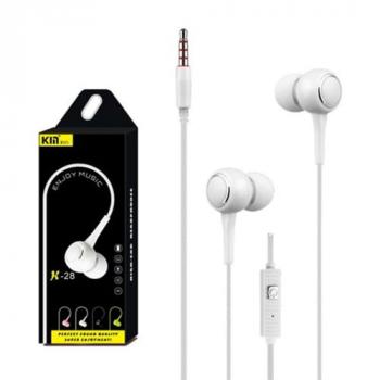 
KM – K58 in-ear 3.5mm earphone { 10 mm speaker size //  130 cm cable length // metal }
